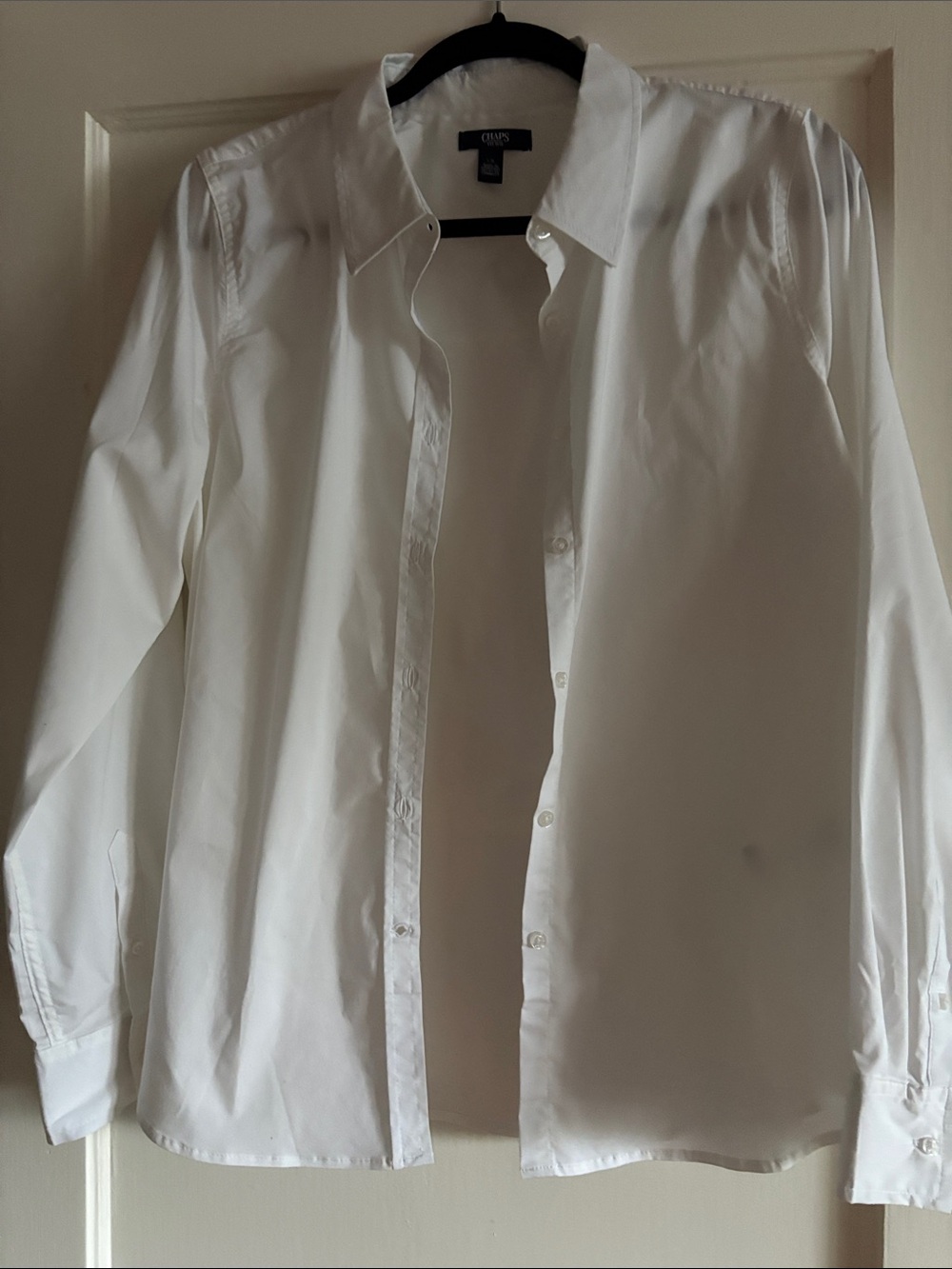 Chaps Men's White Long-Sleeve Dress Shirt